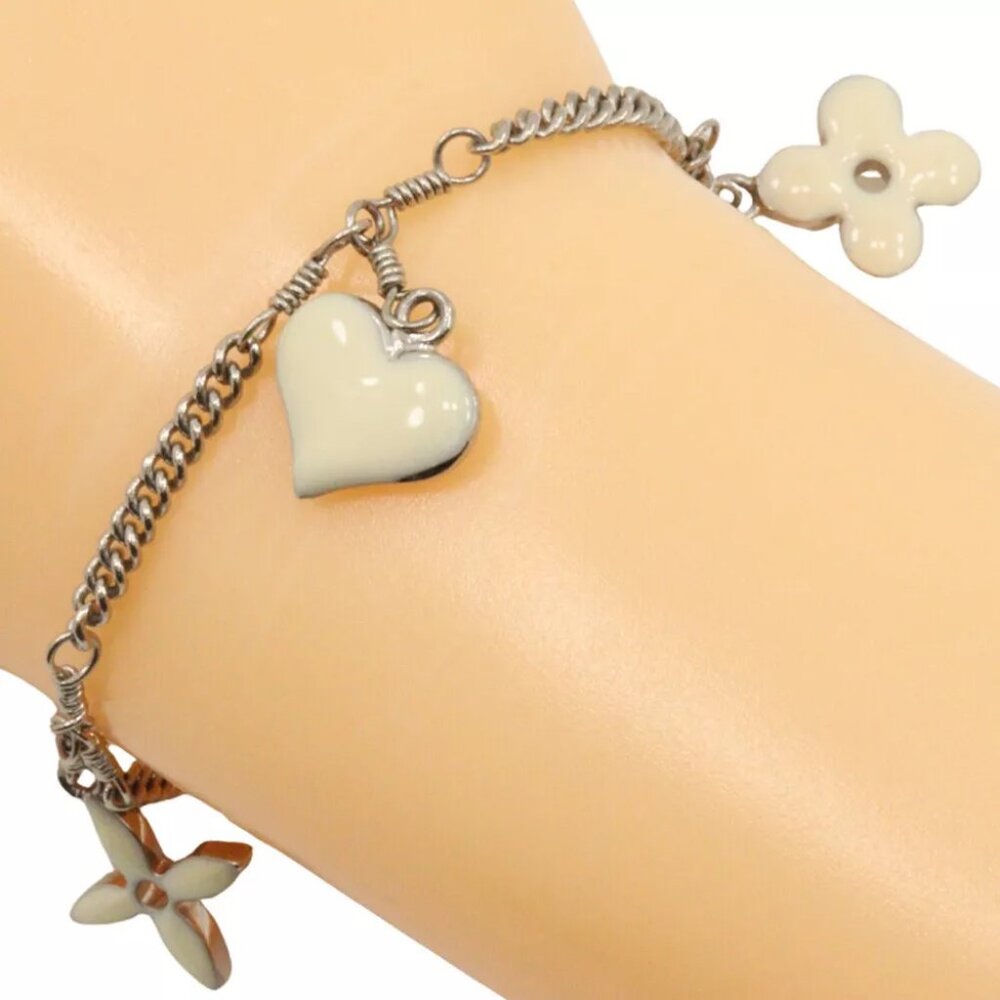 LOUIS VUITTON Bracelet Sweet Monogram Bracelet M65476 Silver / white metal...